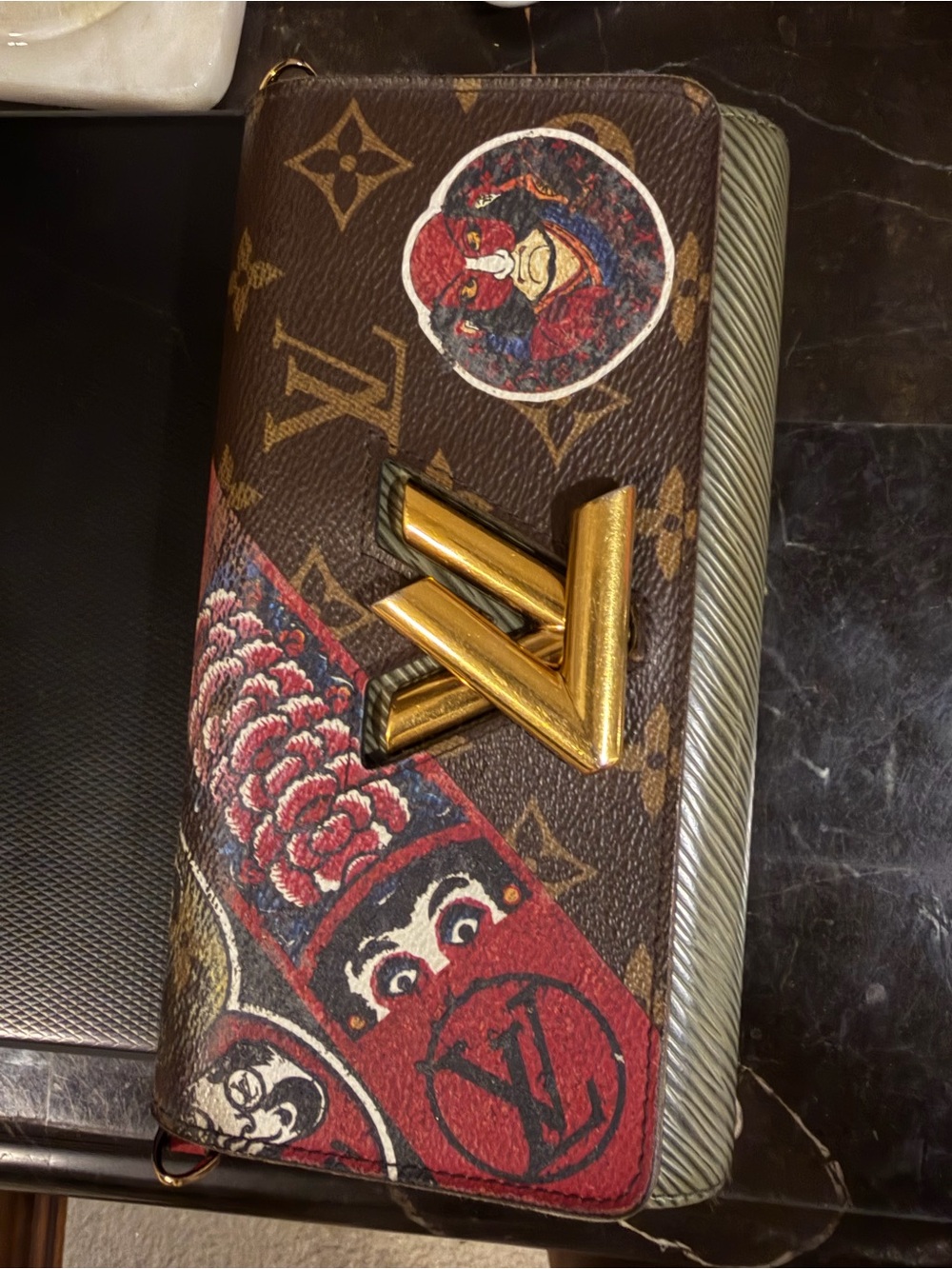 Louis Vuitton Brown Monogram Limited Edition Twist Kabuki Wallet